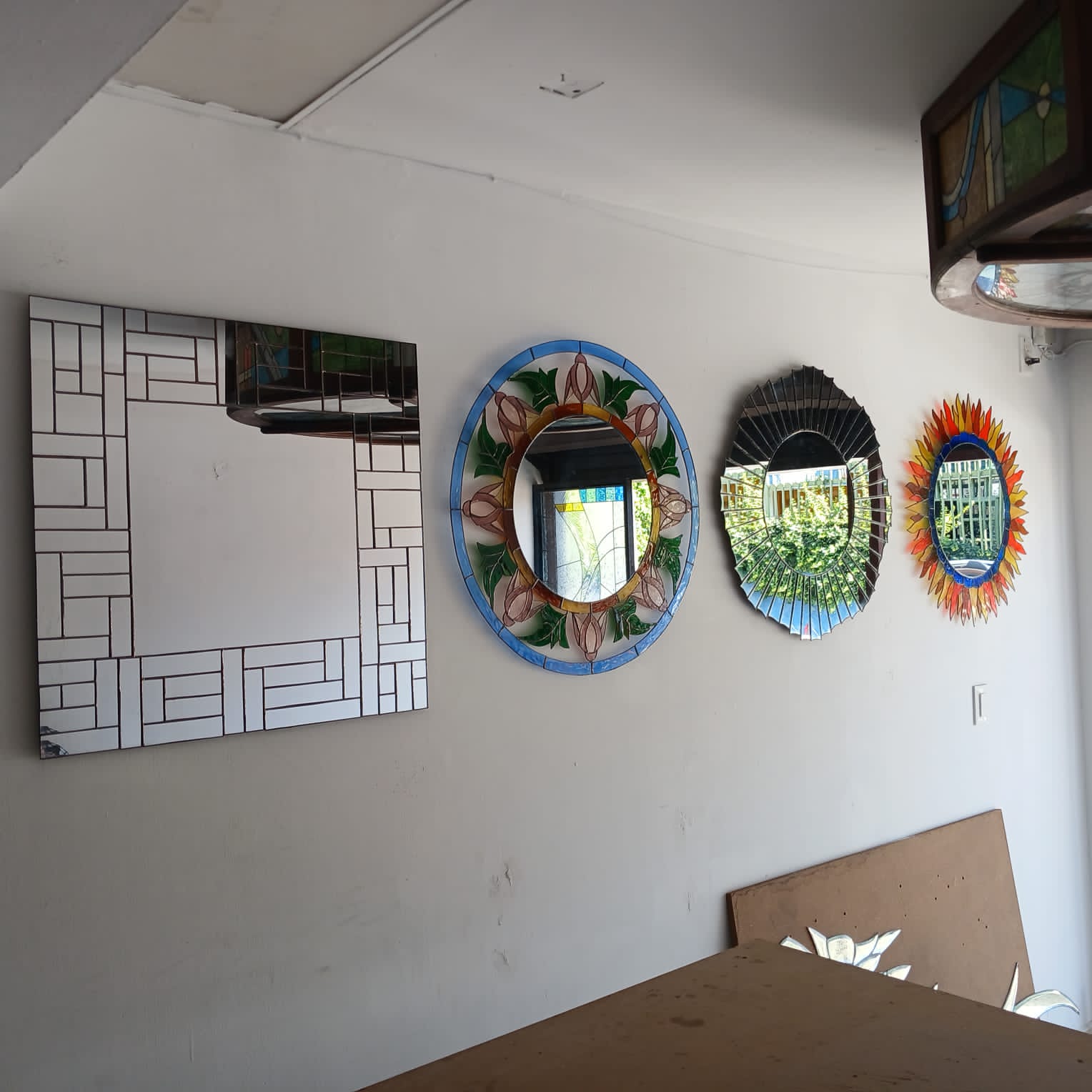 Espejo Decorativo con Vitral